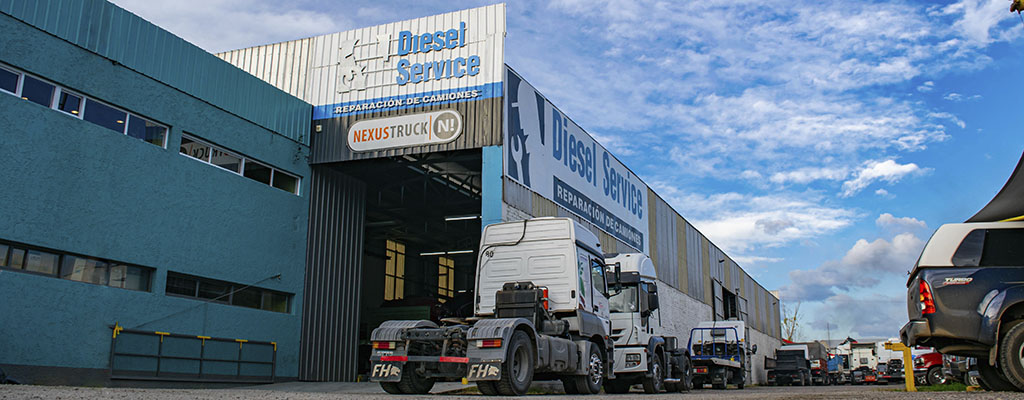 Vista exterior del predio de Diesel Service en Maipú, Mendoza